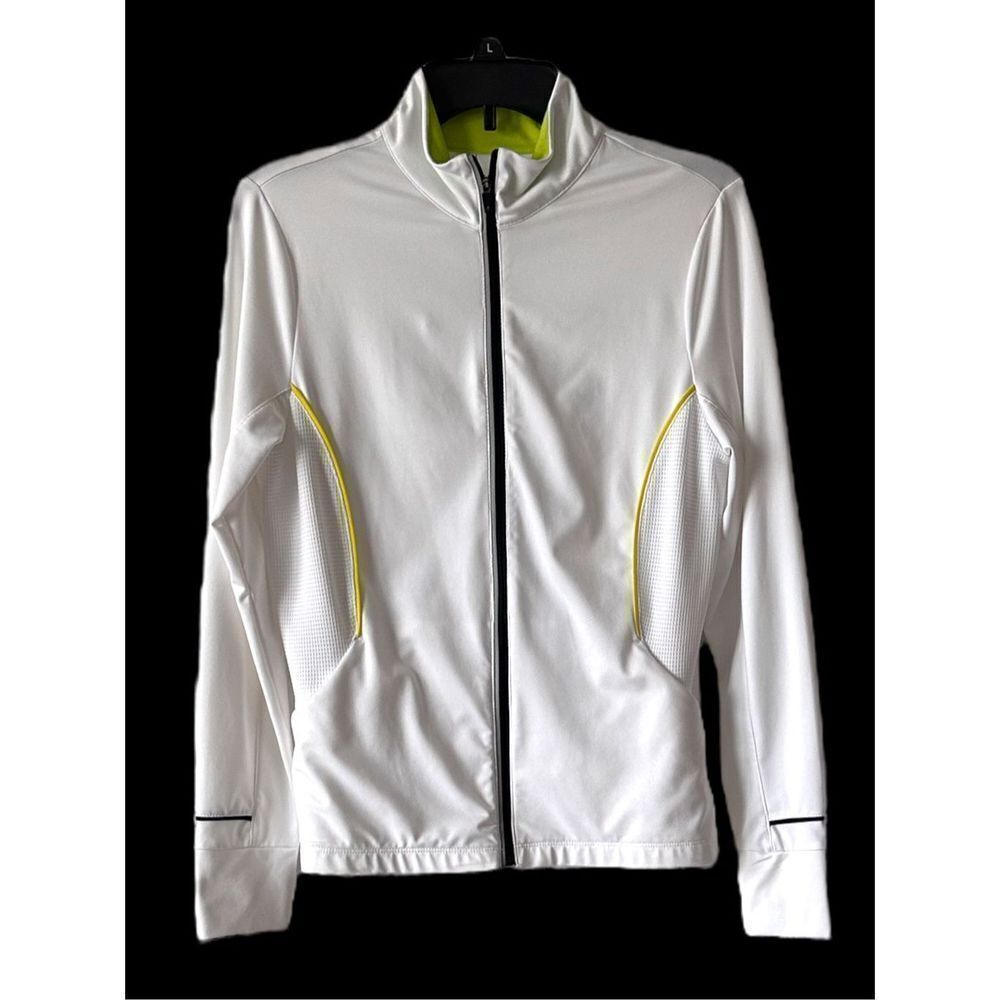 Izod PerformX Women's Fitness Cool-FX Stretch Full Zip Activewear Top White S/P
